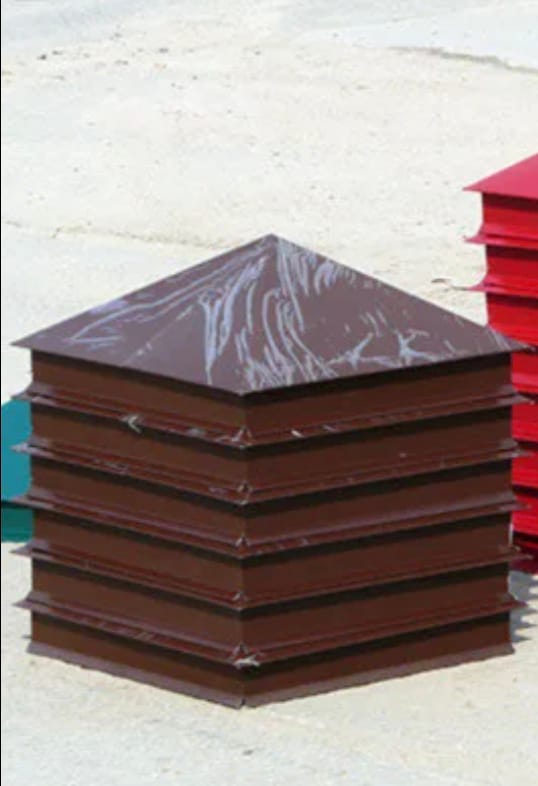 Колпак заборный Тип-5. 390х390мм